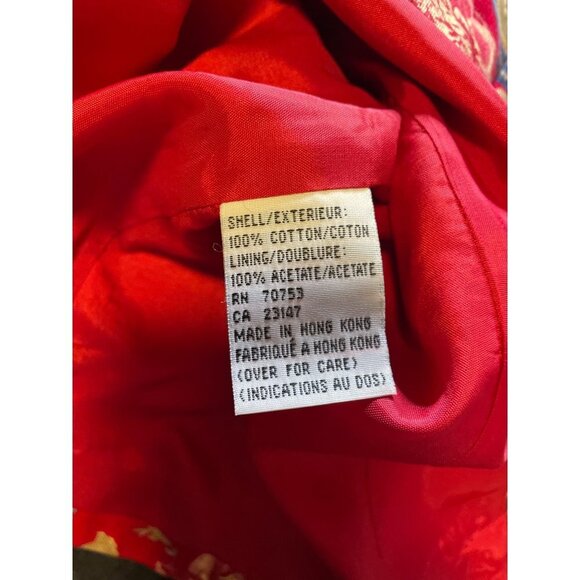 Talbots Cottagecore Red Floral Patterned Buttoned Sleeveless Vest Sz S - Picture 9 of 9